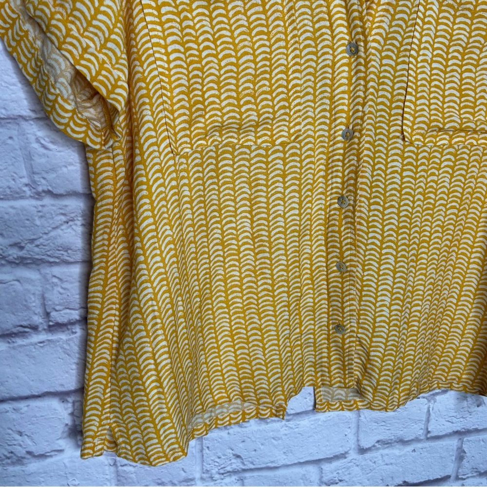 Anthropologie Maeve Classic Surf Shirt In Yellow XL - Picture 9 of 14
